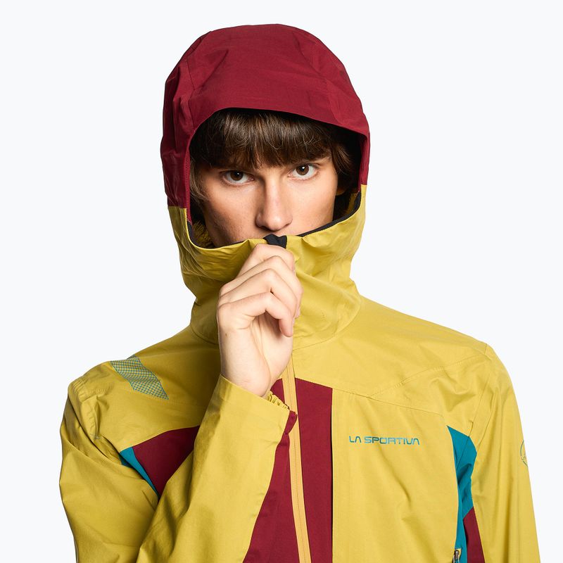 Kurtka przeciwdeszczowa męska La Sportiva Crizzle EVO Shell sangria/moss 3