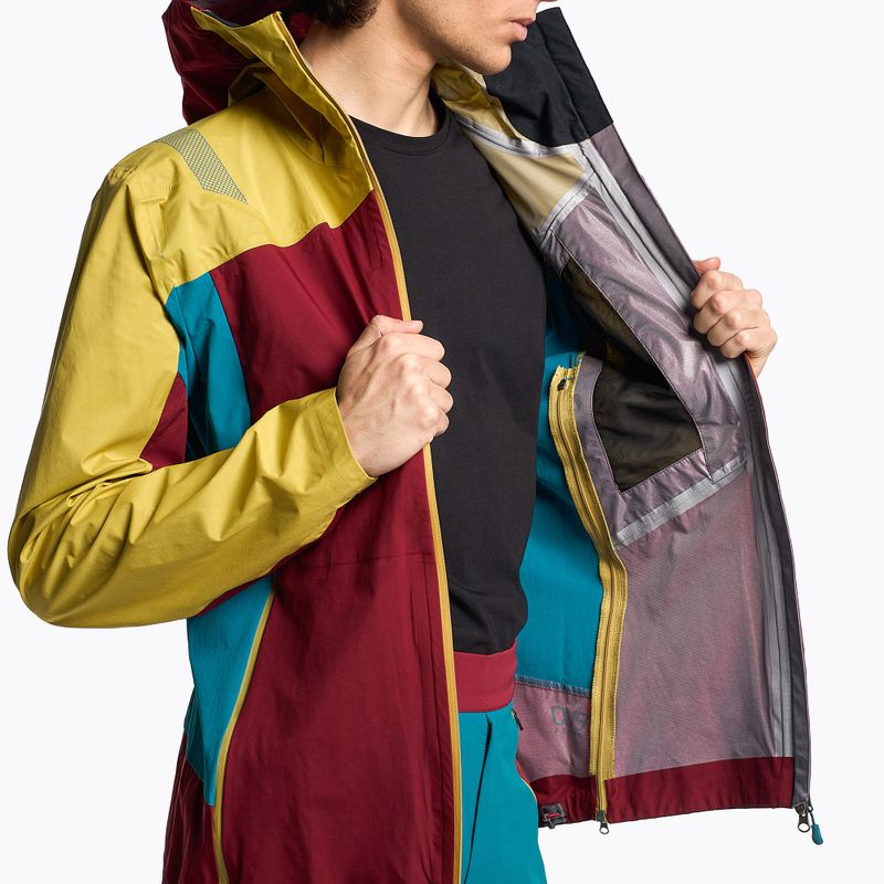 Kurtka przeciwdeszczowa męska La Sportiva Crizzle EVO Shell sangria/moss 5