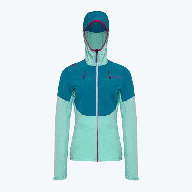 Bluza trekkingowa damska La Sportiva Session Tech Hoody turquoise/crystal