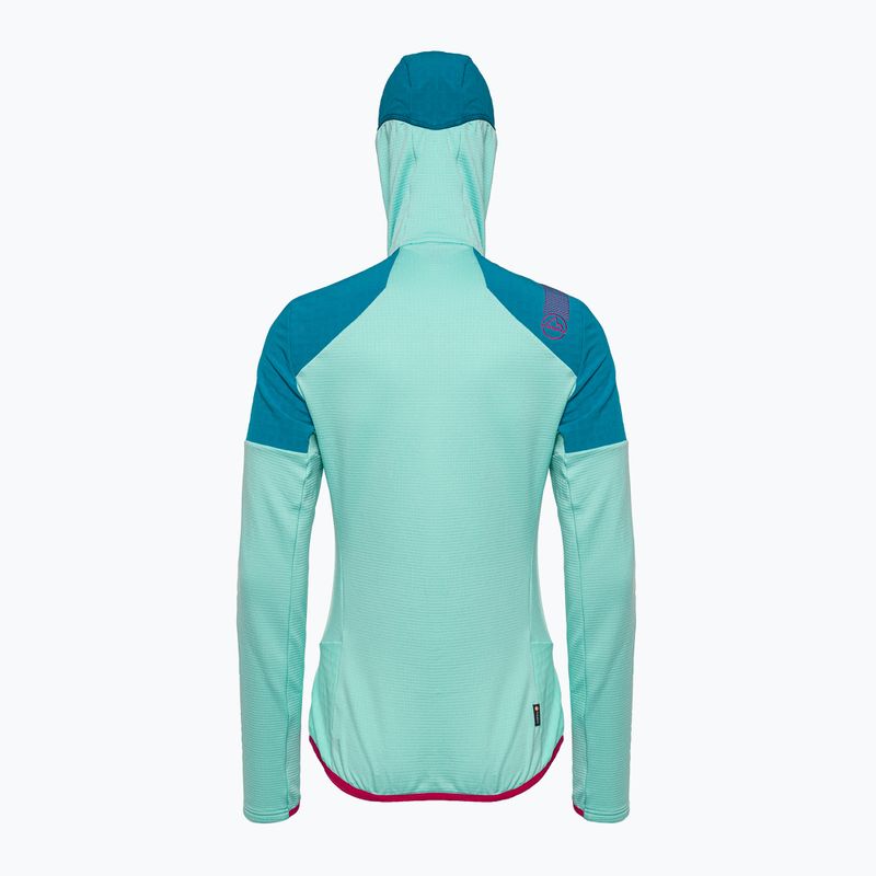 Bluza trekkingowa damska La Sportiva Session Tech Hoody turquoise/crystal 2