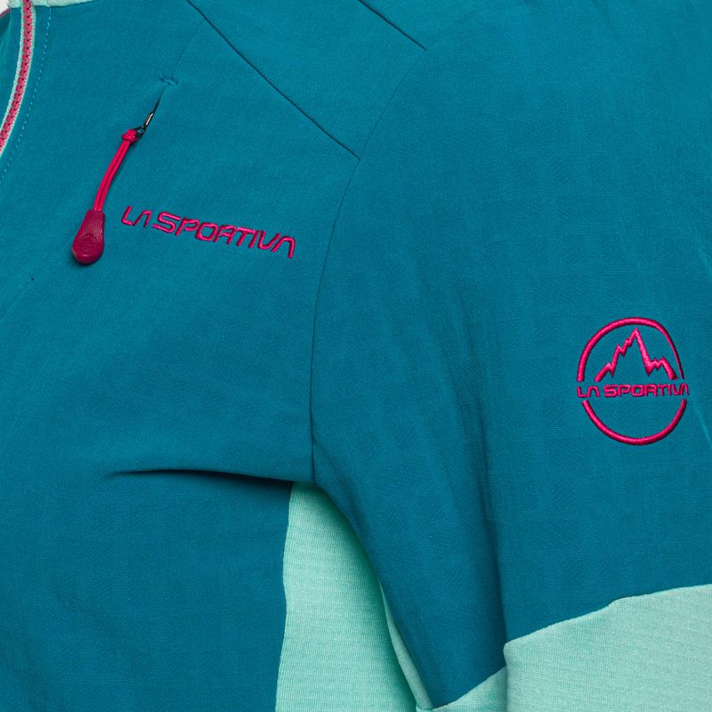 Bluza trekkingowa damska La Sportiva Session Tech Hoody turquoise/crystal 3