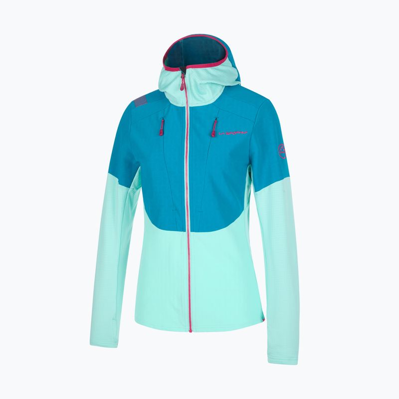 Bluza trekkingowa damska La Sportiva Session Tech Hoody turquoise/crystal 4