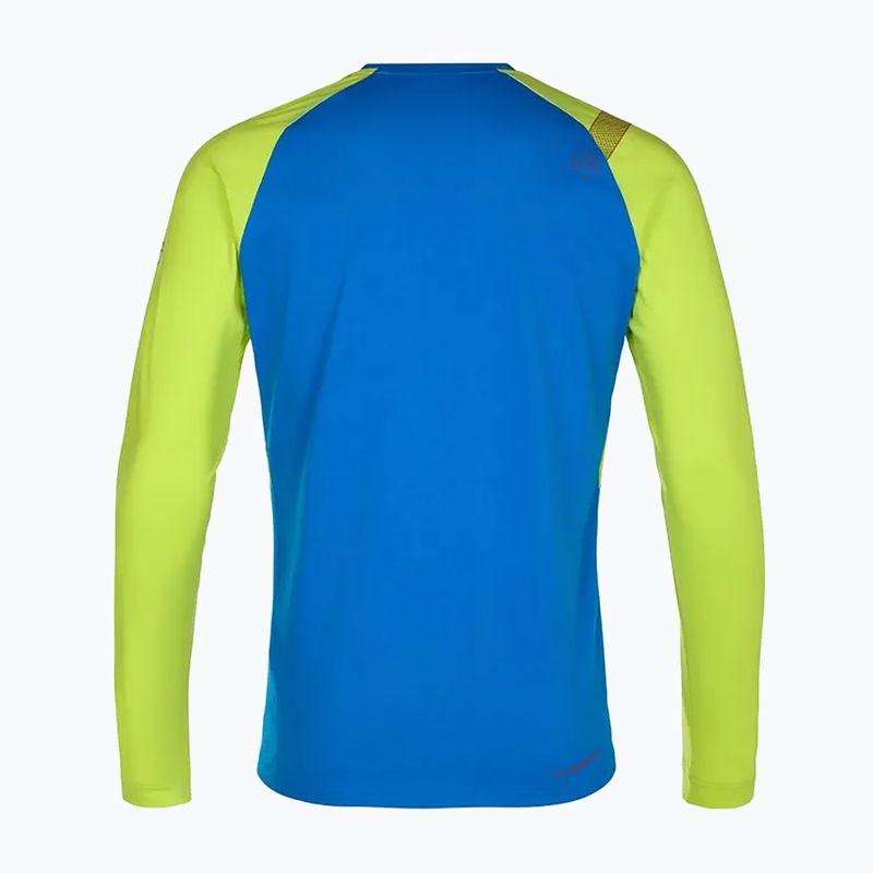 Longsleeve wspinaczkowy męski La Sportiva Stripe Cube electric blue/lime punch 2