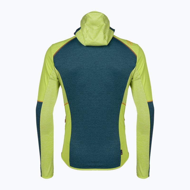 Bluza trekkingowa męska La Sportiva Existence Hoody storm blue/lime punch 2