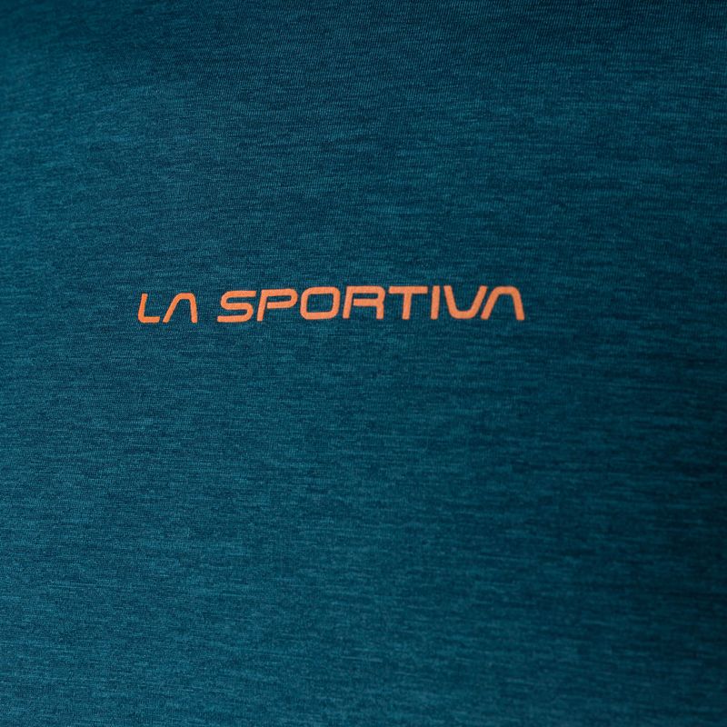 Koszulka do biegania męska La Sportiva Tracer storm blue/lime punch 3