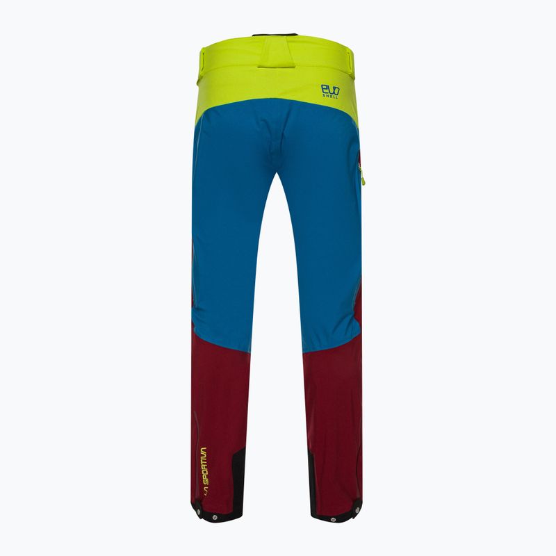 Spodnie z membraną męskie La Sportiva Crizzle EVO Shell sangria/electric blue 2