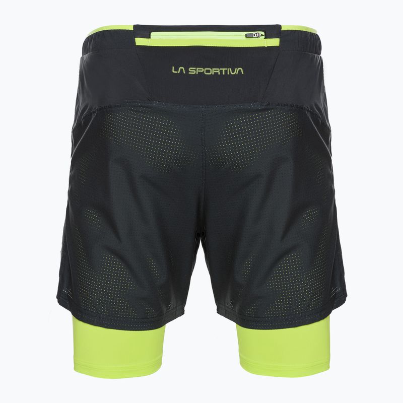 Spodenki do biegania męskie La Sportiva Trail Bite black/lime punch 2