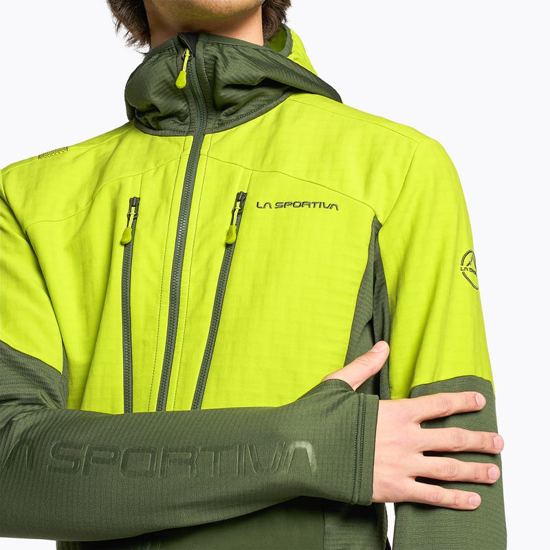 Bluza trekkingowa męska La Sportiva Session Tech Hoody forest/lime punch 3