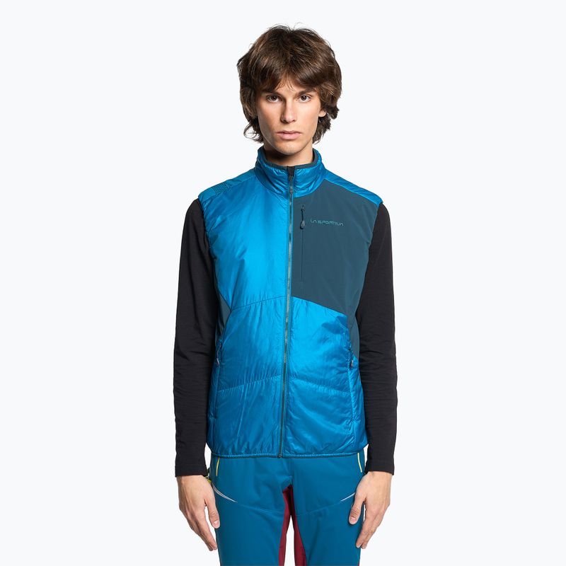 Bezrękawnik trekkingowy męski La Sportiva Ascent Primaloft Vest electric blue/storm blue