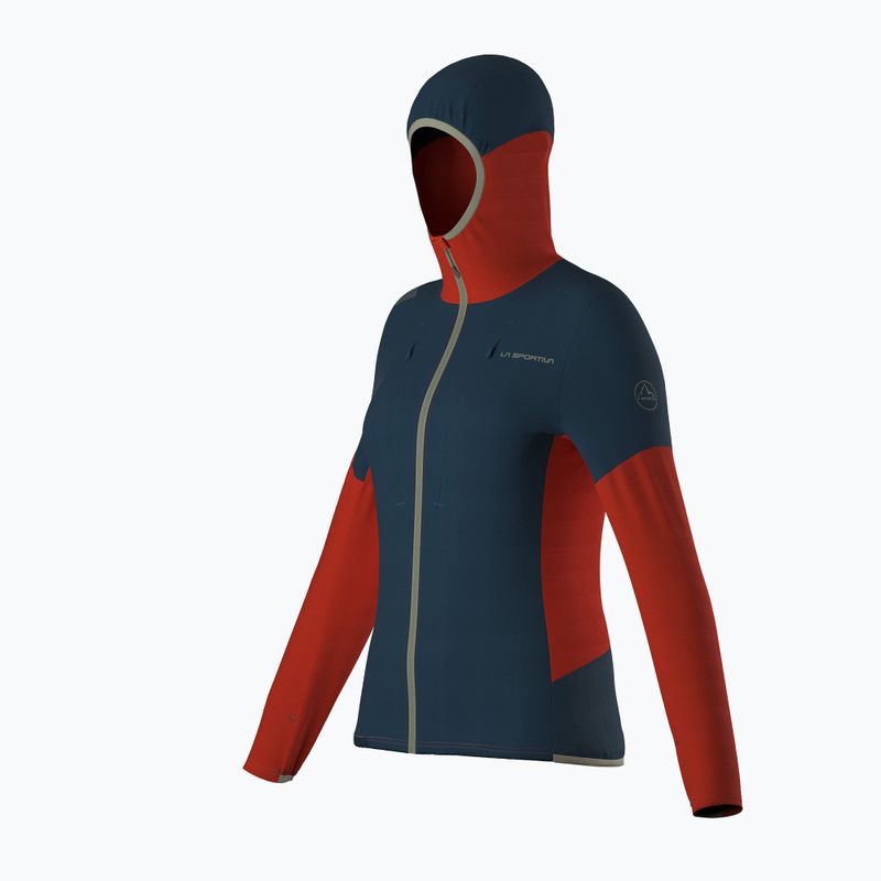 Bluza trekkingowa damska La Sportiva Session Tech Hoody storm blue/cherry tomato 5