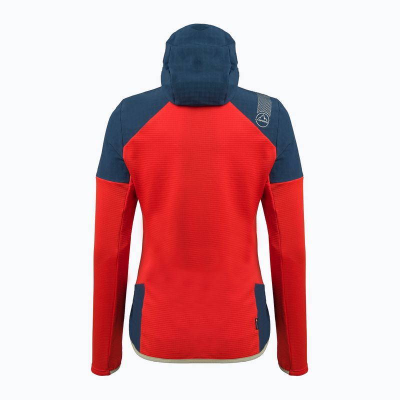 Bluza trekkingowa damska La Sportiva Session Tech Hoody storm blue/cherry tomato 2