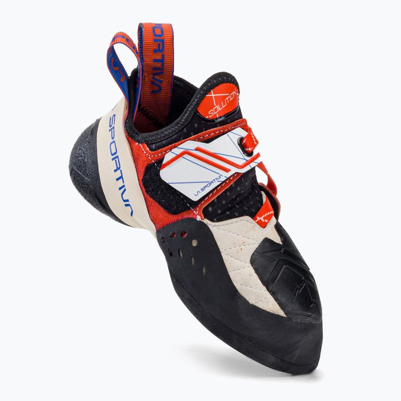 Buty wspinaczkowe damskie La Sportiva Solution white/lily orange