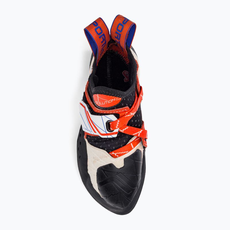 Buty wspinaczkowe damskie La Sportiva Solution white/lily orange Solution ZFCS014W00003 6