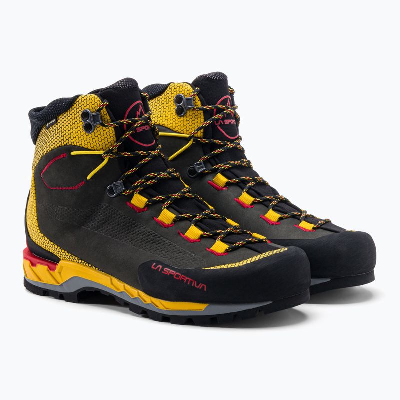 Buty wysokogórskie męskie La Sportiva Trango Tech Leather GTX black/yellow 5