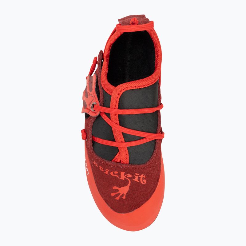 Buty wspinaczkowe dziecięce La Sportiva Stickit chili/ poppy 5