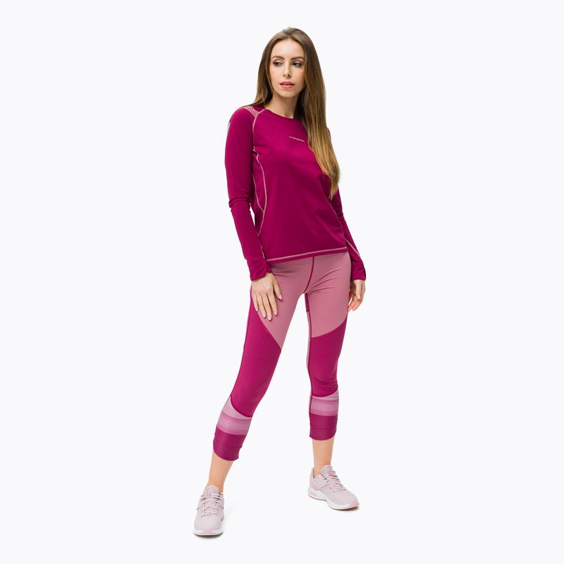 Longsleeve wspinaczkowy damski La Sportiva Futura red plum 2