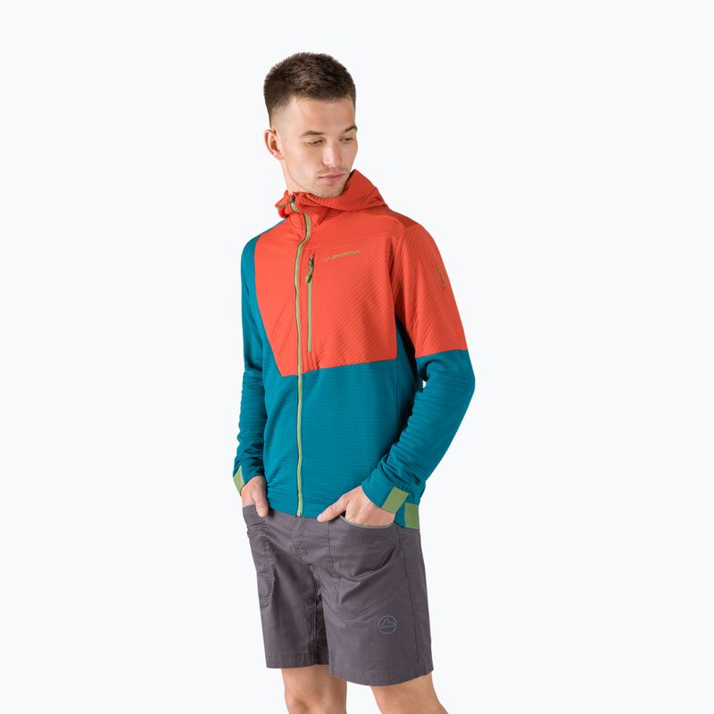 Bluza wspinaczkowa męska La Sportiva Mood Hoody space blue/saffron