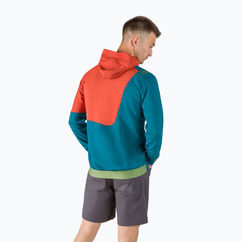Bluza wspinaczkowa męska La Sportiva Mood Hoody space blue/saffron 3