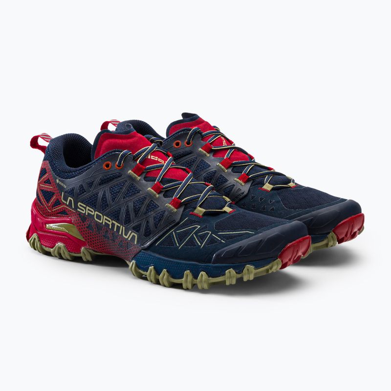 Buty do biegania męskie La Sportiva Bushido II GTX night blue/tango red 5