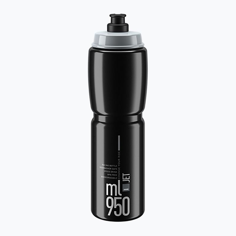 Bidon rowerowy Elite Jet 950 ml black/grey logo