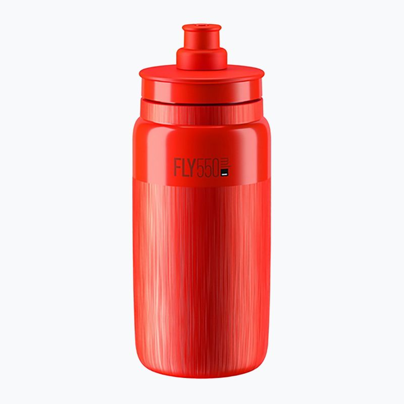 Bidon rowerowy Elite FLY Tex 550 ml red/grey logo