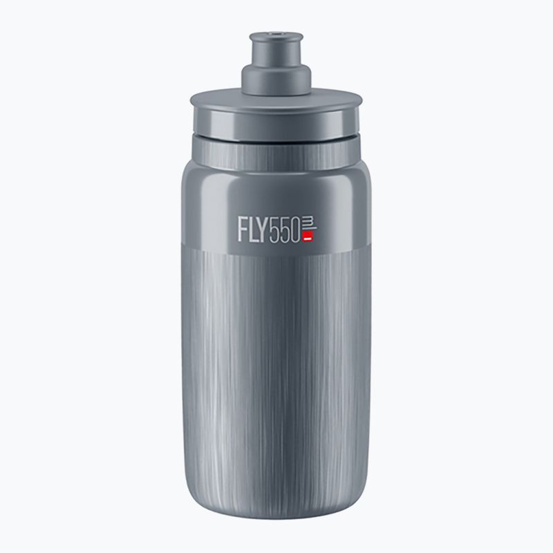 Bidon rowerowy Elite FLY Tex 550 ml grey/grey logo