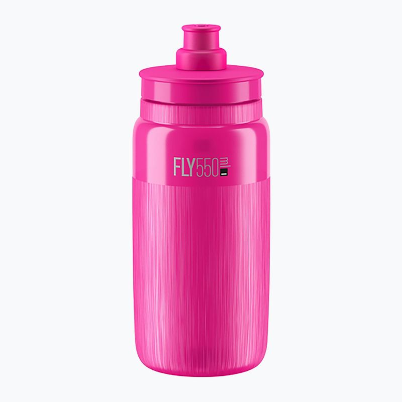 Bidon rowerowy Elite FLY Tex 550 ml clear/pink fluo