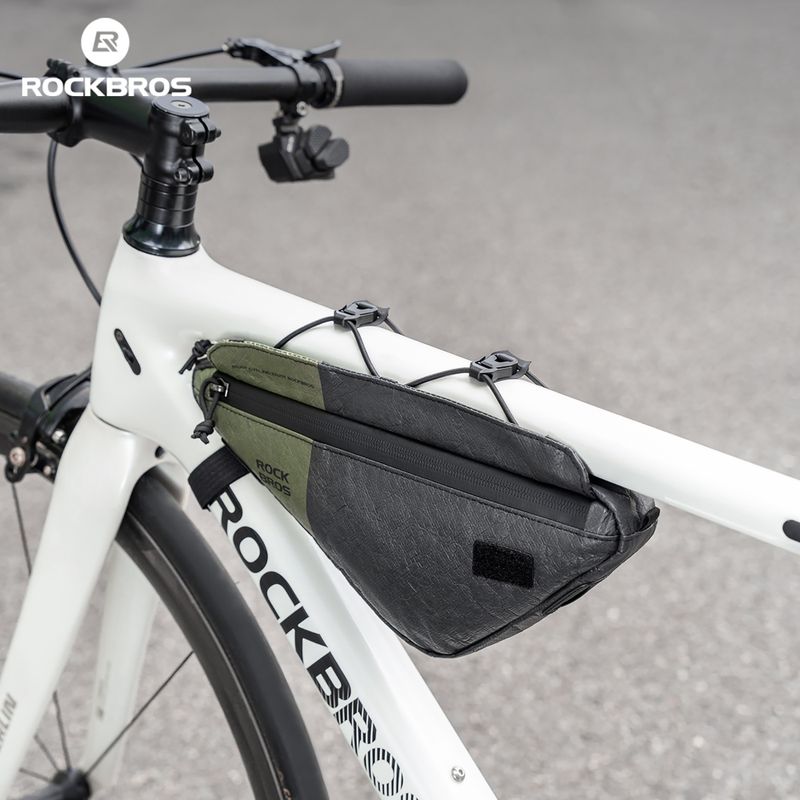 Torba rowerowa na ramę Rockbros 30180033001 Eco-Friendly 2in1Bike Frame Bag with Shoulder Strap black/green 2