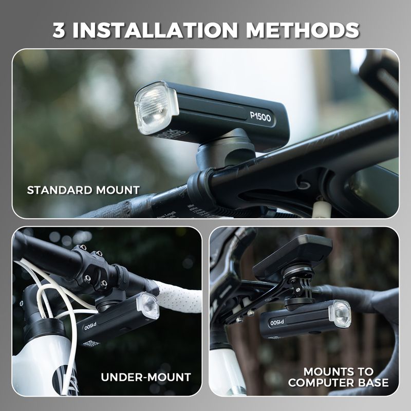 Lampka rowerowa przednia Rockbros 2410008003 Bike Front Light 1500 Lumen black 5