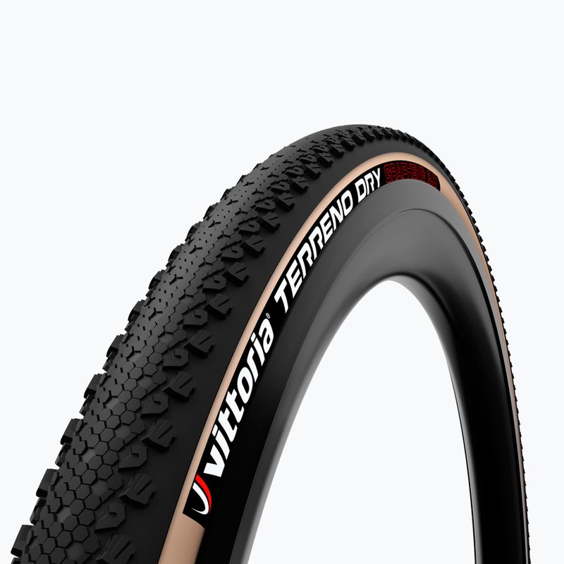 Opona rowerowa Vittoria Gravel Terreno Dry G2.0 TLR 700 x 47C czarny/beżowy