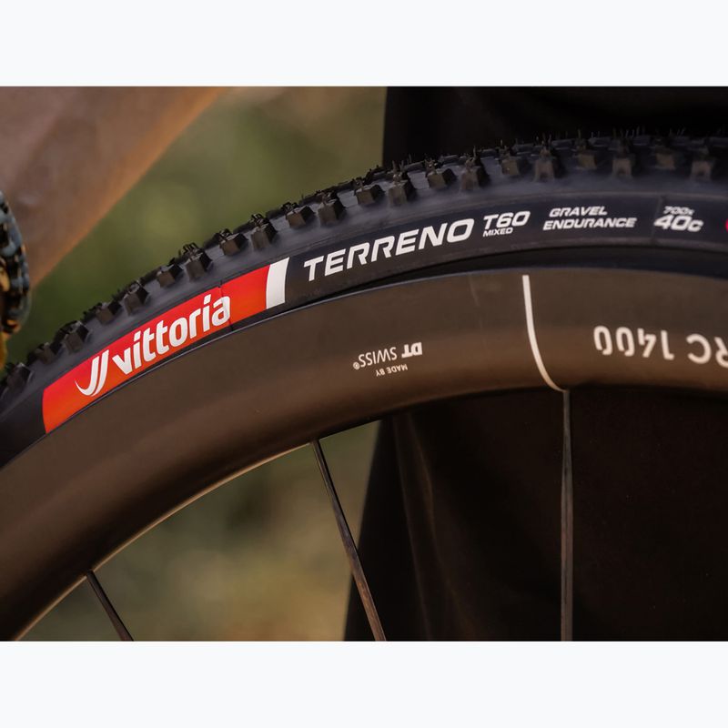 Opona rowerowa Vittoria Terreno T60 G2.0 TLR Gravel Endurance czarny/brązowy 6