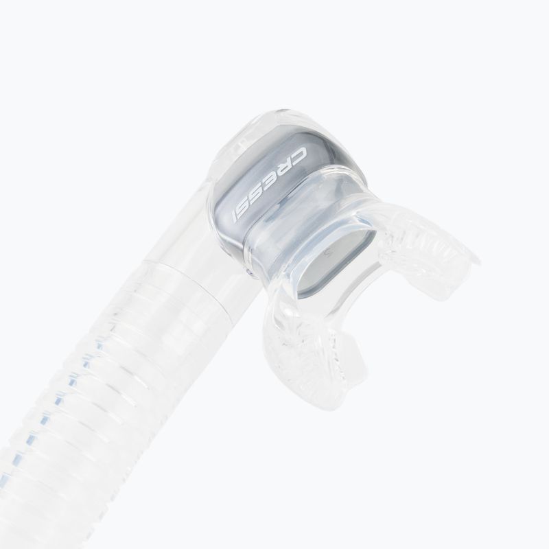 Fajka do nurkowania Cressi Dry clear/silver 3