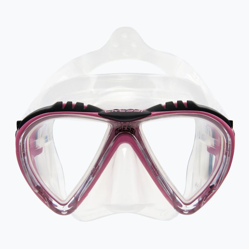 Maska do nurkowania Cressi Lince clear/pink 2