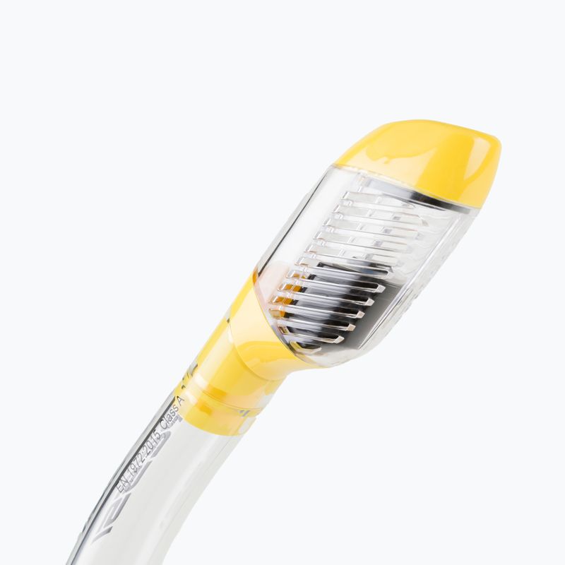 Fajka do nurkowania Cressi Dry clear/yellow 2