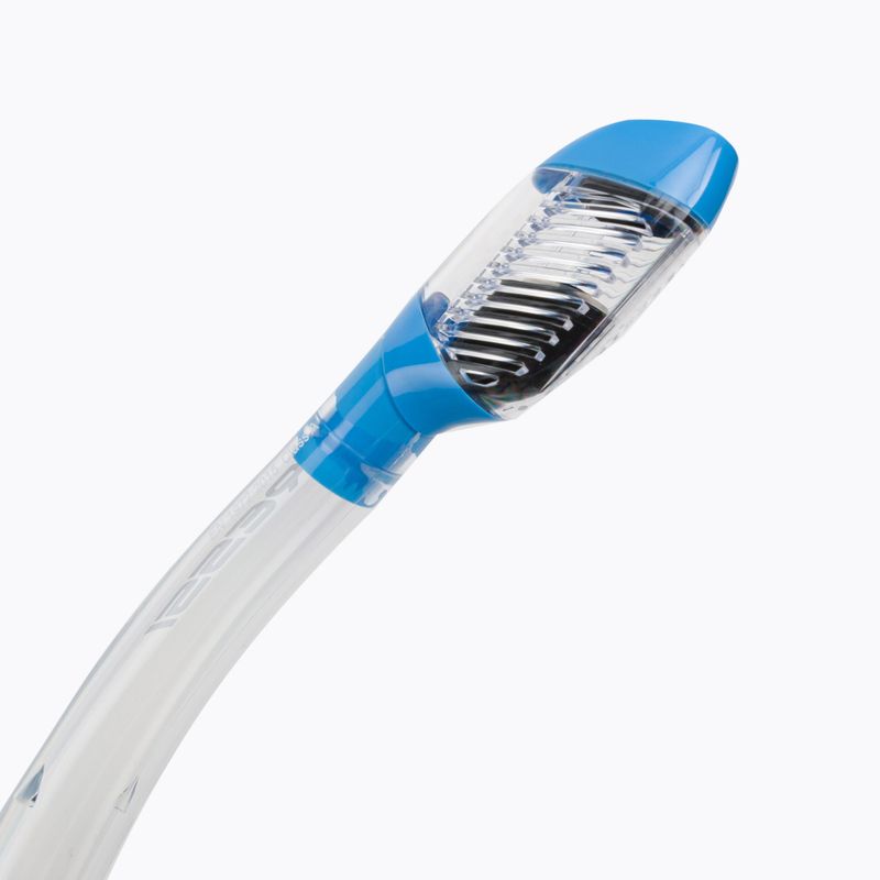 Fajka do nurkowania Cressi Dry clear/light blue 3