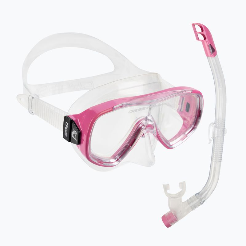 Zestaw do snorkelingu dziecięcy Cressi Ondina Jr + Top clear/pink