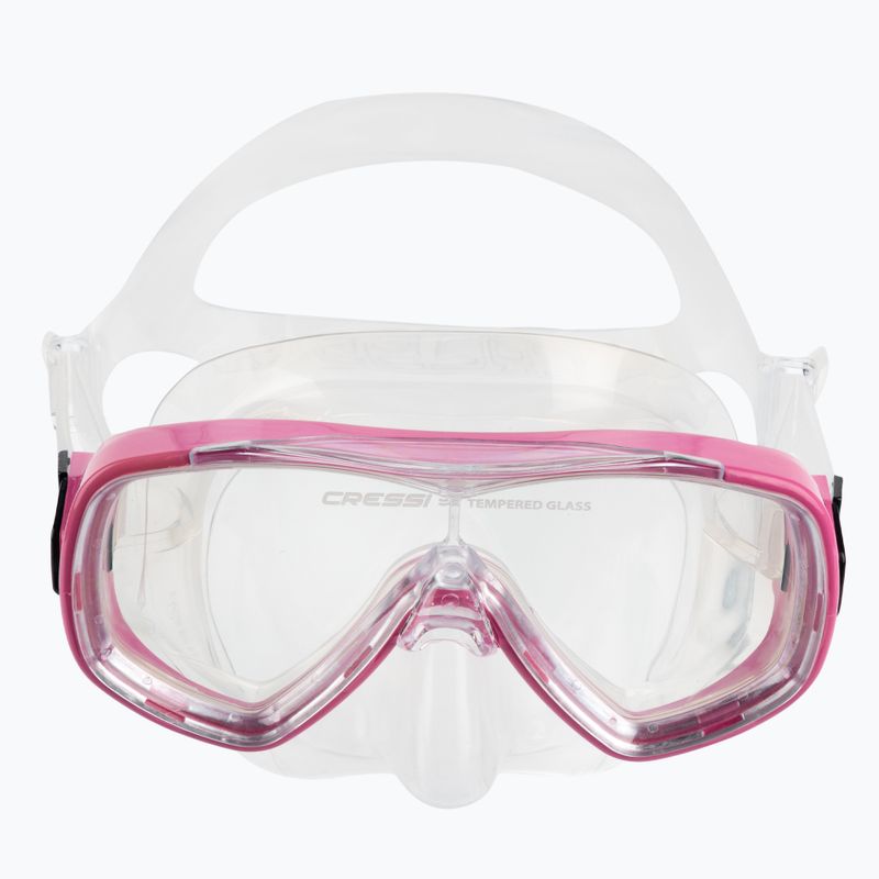 Zestaw do snorkelingu dziecięcy Cressi Ondina Jr + Top clear/pink 2