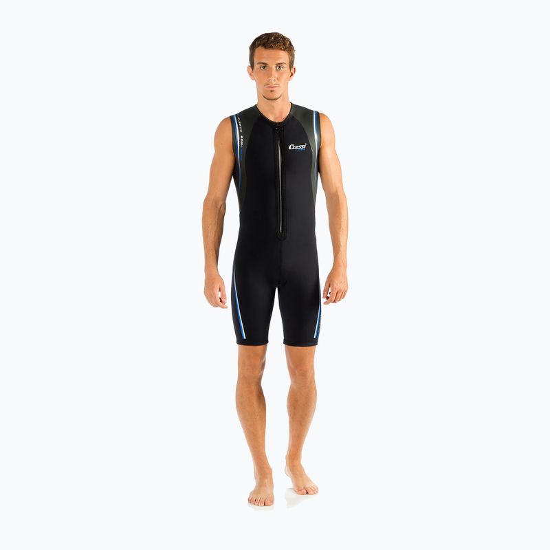 Pianka do pływania męska Cressi Termico Shorty Swimsuit 2 mm black/blue