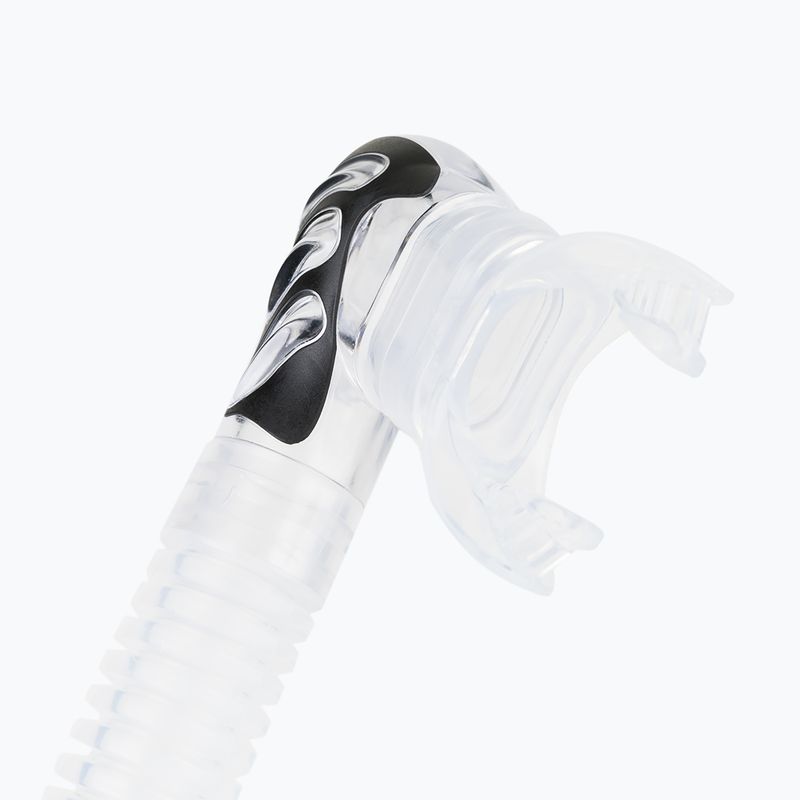 Fajka do nurkowania Cressi Alpha Ultra Dry clear/black/silver 3