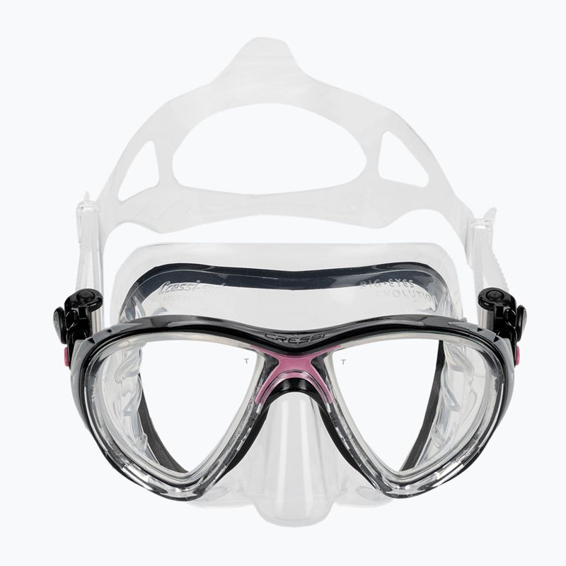 Zestaw do nurkowania Cressi Big Eyes Evolution + Alpha Ultra Dry black/pink 4