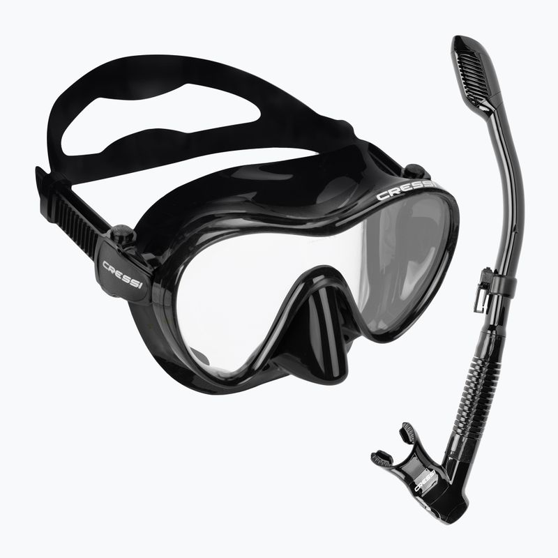 Zestaw do nurkowania Cressi F1 + Supernova Dry black