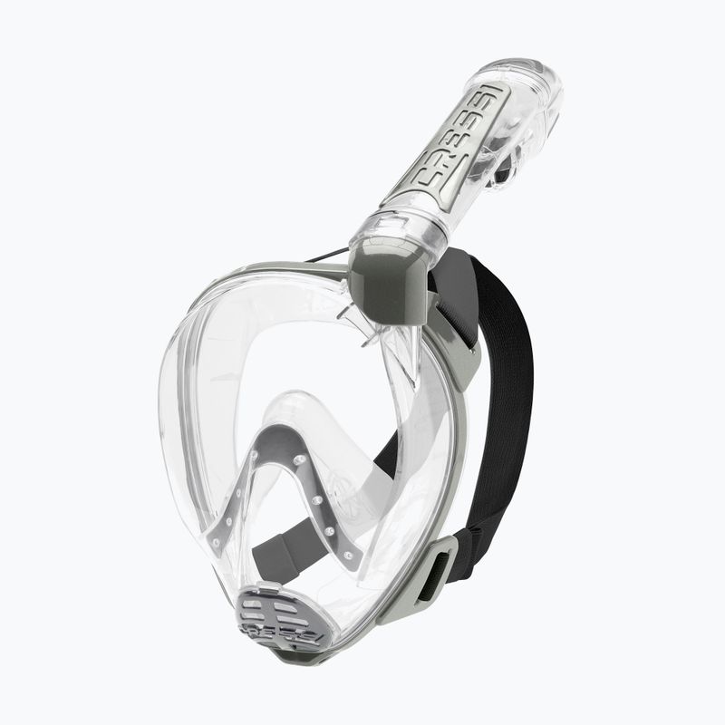 Maska pełnotwarzowa do snorkelingu Cressi Duke Dry Full Face clear/silver 5