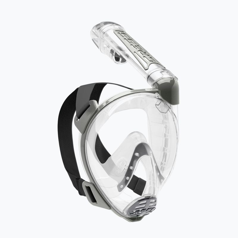 Maska pełnotwarzowa do snorkelingu Cressi Duke Dry Full Face clear/silver 7