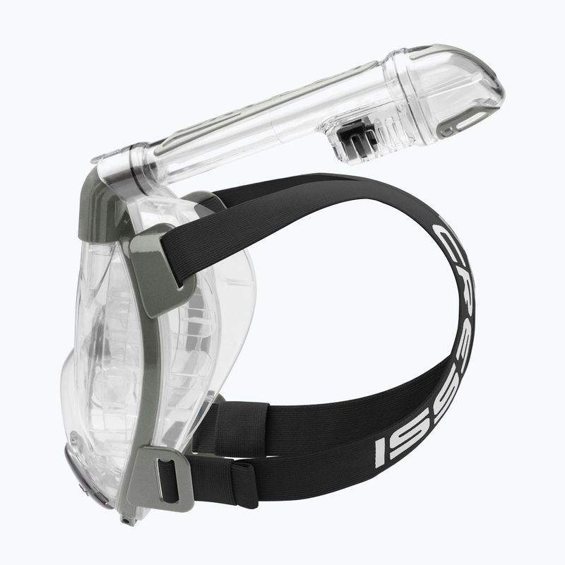 Maska pełnotwarzowa do snorkelingu Cressi Duke Dry Full Face clear/silver 9