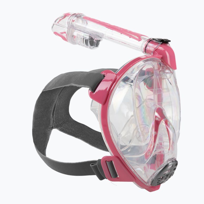 Maska pełnotwarzowa do snorkelingu Cressi Duke Dry Full Face clear/pink