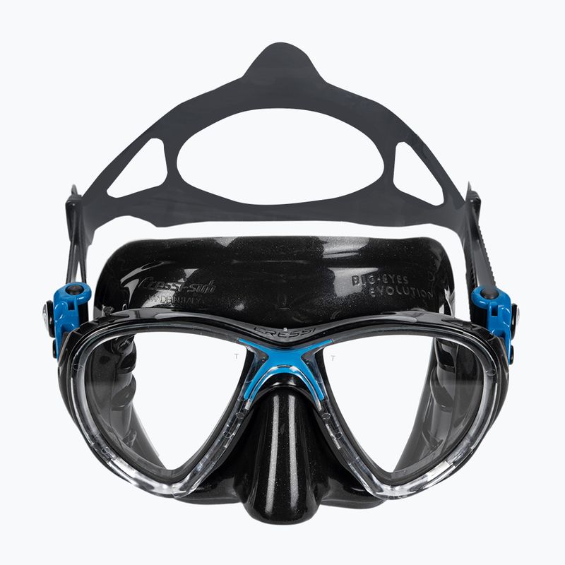 Zestaw do nurkowania Cressi Big Eyes Evolution + Alpha Ultra Dry black/blue 4