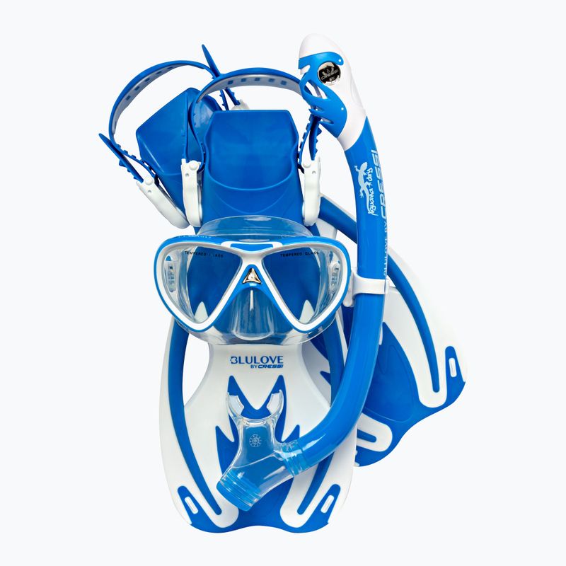 Zestaw do nurkowania dziecięcy Cressi Rocks Jr Set blue/white