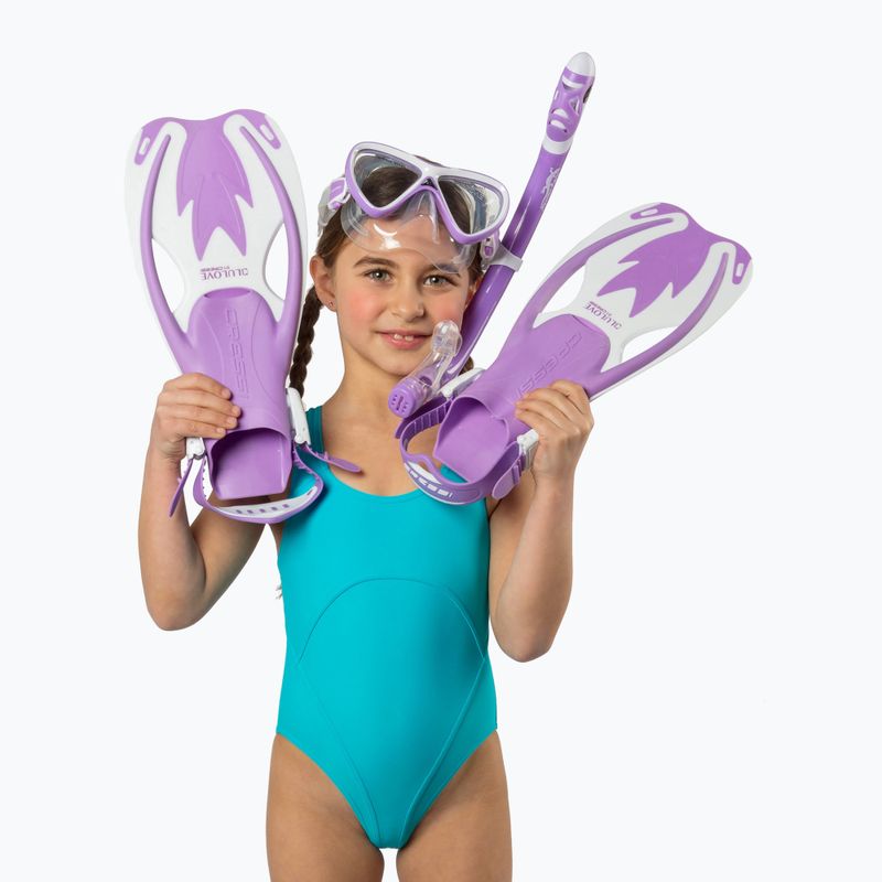 Zestaw do nurkowania dziecięcy Cressi Rocks Jr Set lilac/white 6