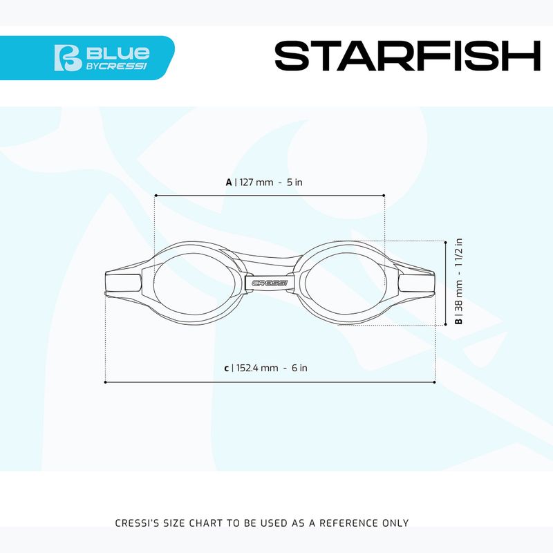 Okulary do pływania dziecięce Cressi Starfish red/azure 2