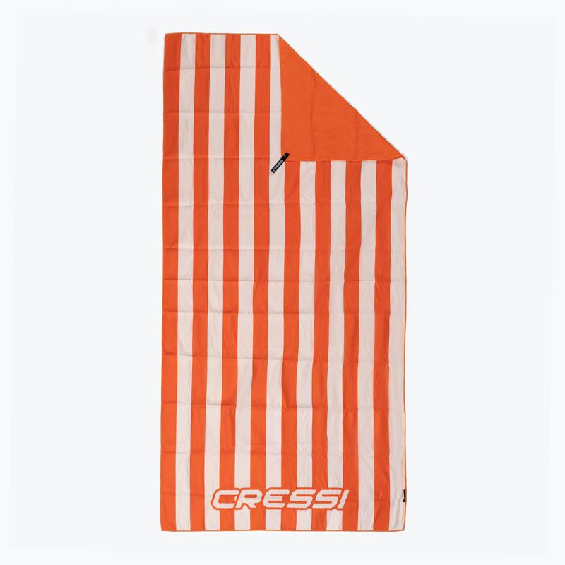 Ręcznik szybkoschnący Cressi Microfiber Stripe tangerine